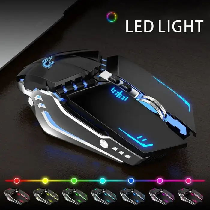 TENMOS T12 Kablosuz Oyun Mouse Şarj Edilebilir, 2.4G Sessiz Optik - Siyah