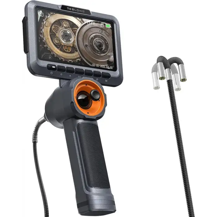 Teslong 360 Işıklı 4 Yönlü Eklemli Boroskop, 5 Inc - 6.5mm Çap - 1.5m Kablo