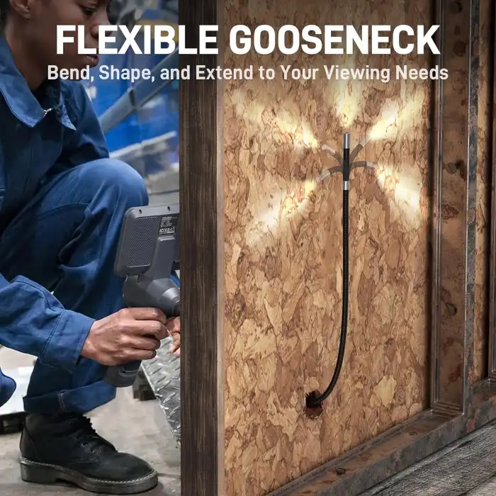 Teslong 360 Işıklı 4 Yönlü Eklemli Boroskop, 5 Inc - 6.5mm Çap - 1.5m Kablo