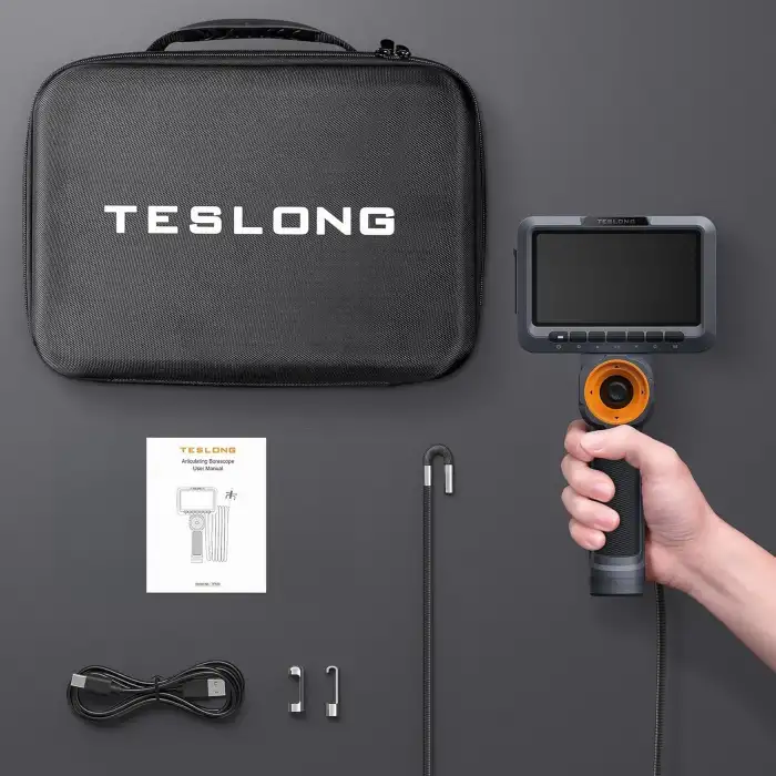 Teslong 360 Işıklı 4 Yönlü Eklemli Boroskop, 5 Inc - 6.5mm Çap - 1.5m Kablo