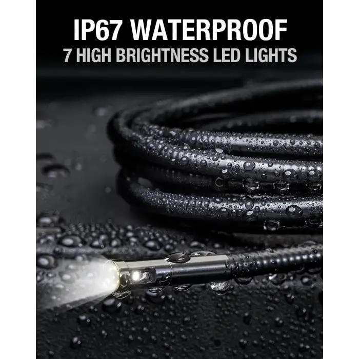 Teslong Çift Lensli Endoskop Muayene Kamerası - 5 Inc IPS Ekran - 5m Kablo