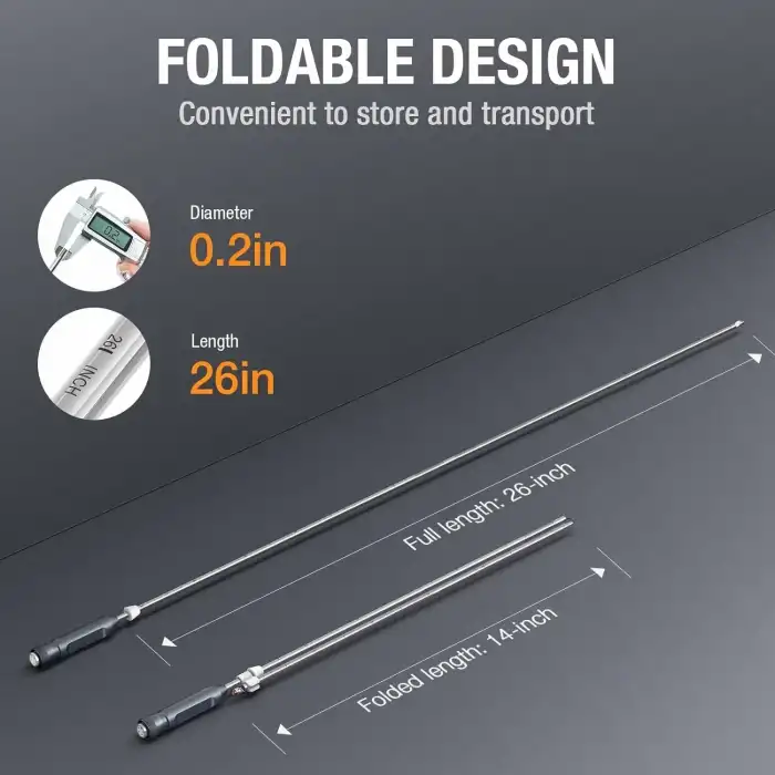 Teslong NTG200H 0.2 inç Namlu Delik Dürbünü - USB Tufek Boroskop-Focus