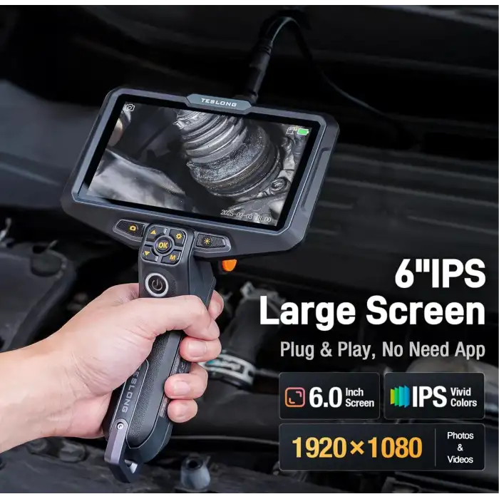 Teslong NTS600 Çift Lensli 360 Derece Dönüşlü Muayene Kamerası 8.5mm - 6 Inc - 1m Kablo