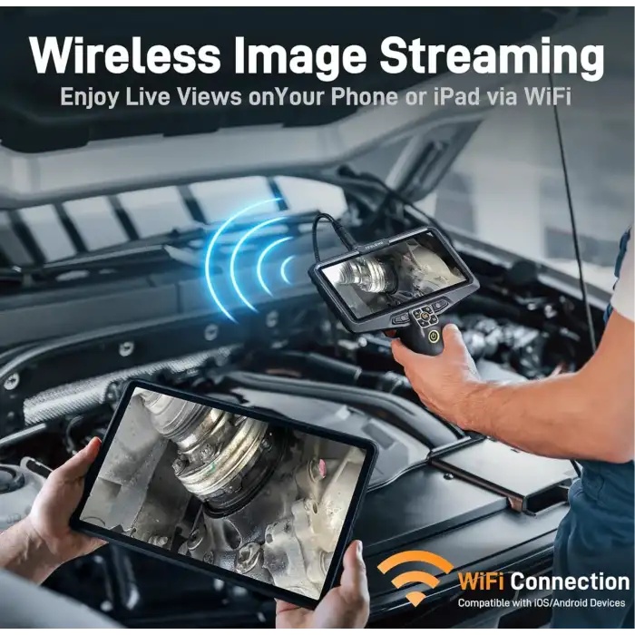 Teslong NTS600 Çift Lensli 360 Derece Dönüşlü Muayene Kamerası 8.5mm - 6 Inc - 3m Kablo