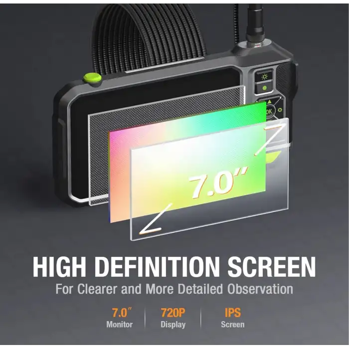 Teslong NTS700 Çift Lensli 360 Derece Dönüşlü Muayene Kamerası 8.5mm - 7 Inc - 3m Kablo