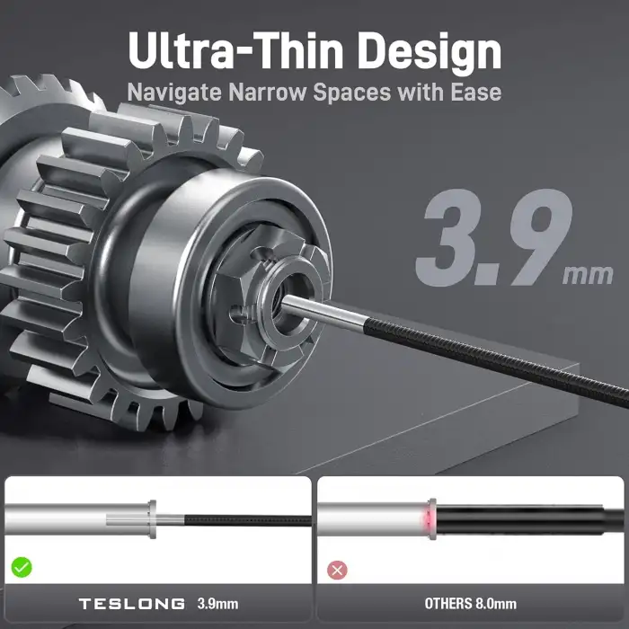 Teslong Ultra İnce 3.9 mm Endüstriyel Endoskop - 6 Inc - 1.5m Kablo