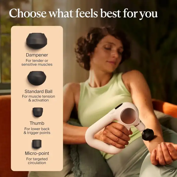 TheraGun Sense - Boyun, Sırt, Bacak, Diz ve Omuz Masaj Tabancası - Beyaz