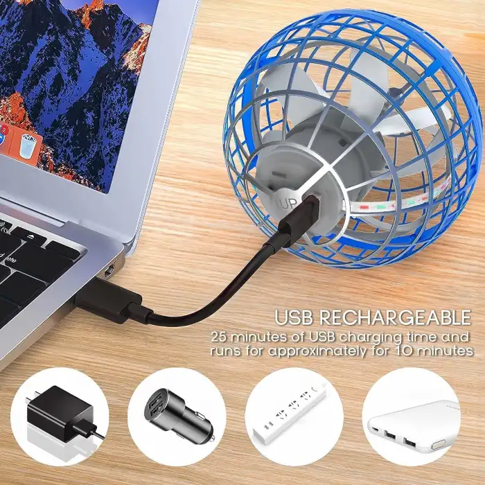 Tikduck Uçan Küre Topu ve Sihirli Değnek - Mavi-Gümüş