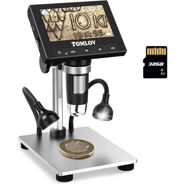 TOMLOV 4.3 Inc LCD Ekranlı, USB Dijital Mikroskop - 1000X Büyütme
