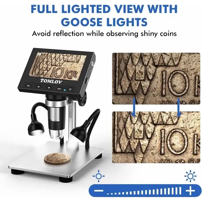 TOMLOV 4.3 Inc LCD Ekranlı, USB Dijital Mikroskop - 1000X Büyütme