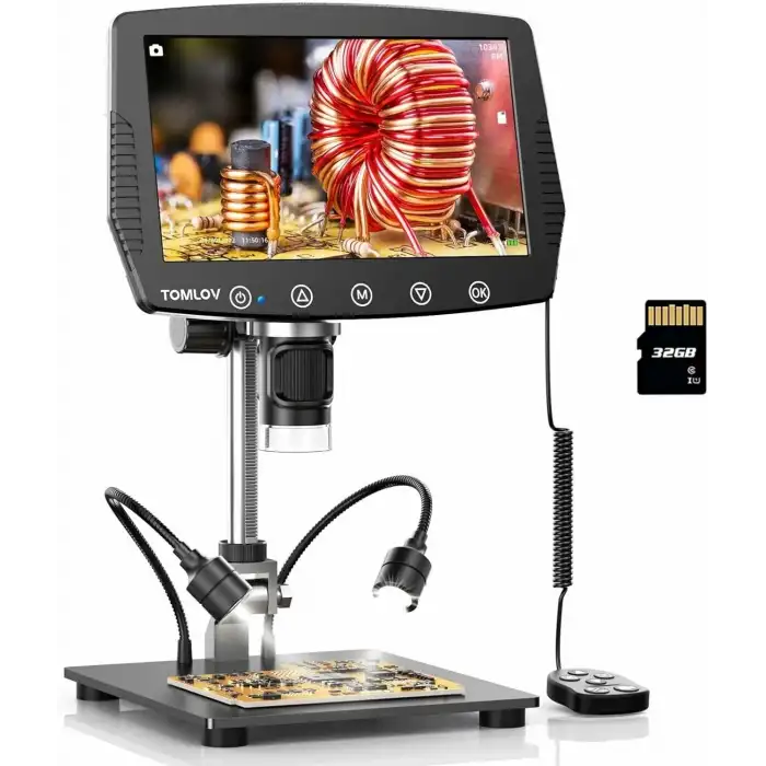 TOMLOV DM04 9 Inc LCD Dijital Mikroskop 1200X, 16MP