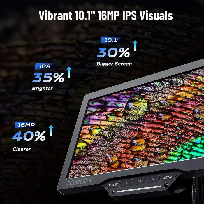 TOMLOV DM202 SE 10.1 Inc Ekranlı Dijital Mikroskop 1300x