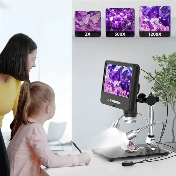 TOMLOV DM401 2K Dijital Mikroskop 1200x, 7 Inc 24MP