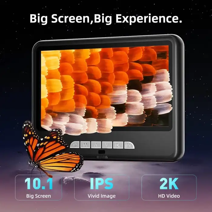 TOMLOV DM402 Pro 2K Dijital Mikroskop 1200x, 10.1 Inc 24MP