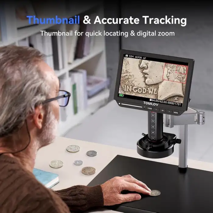 TOMLOV TM4K-AF Max, 4K - 10.1 Inc HDMI Dijital Mikroskop
