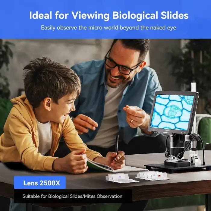 TOMLOV TriL110 10.1 Inc -  3 Lens 2K HDMI Dijital Mikroskop 2500X