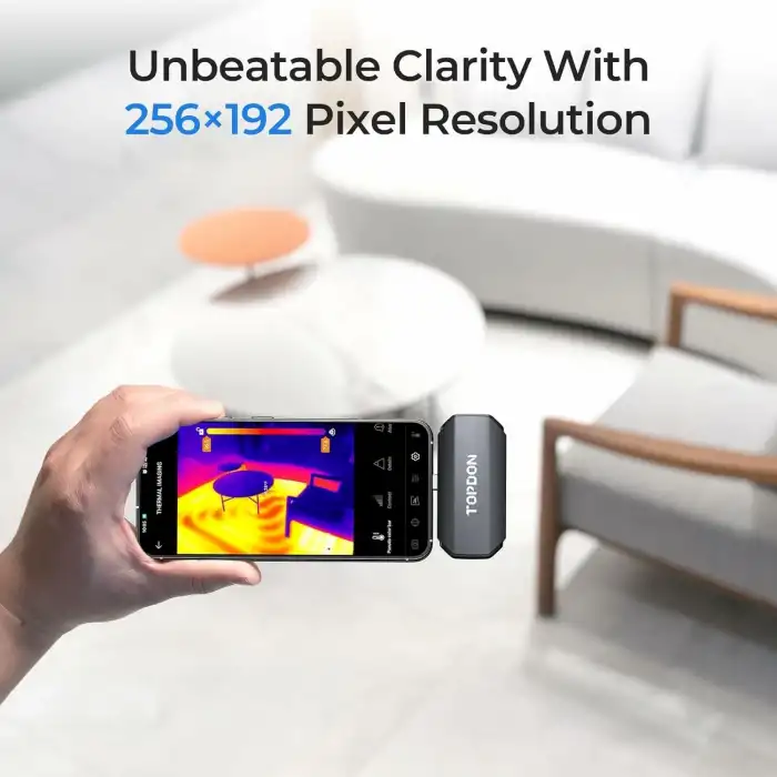 TOPDON TC001 Android için Termal Kamera, 256 x 192 IR Yüksek Çözünürlük - Gri