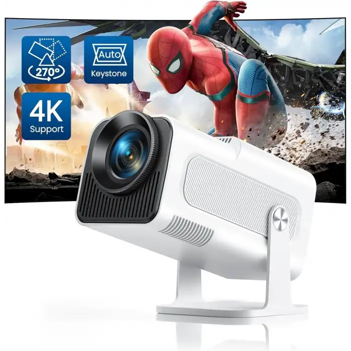 Toptro Yerel HD 1080P Açık Hava Taşınabilir Projektör, 20000 Lümen - 270 Derece Stand