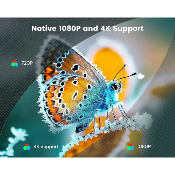 Toptro Yerel HD 1080P Açık Hava Taşınabilir Projektör, 20000 Lümen - 270 Derece Stand