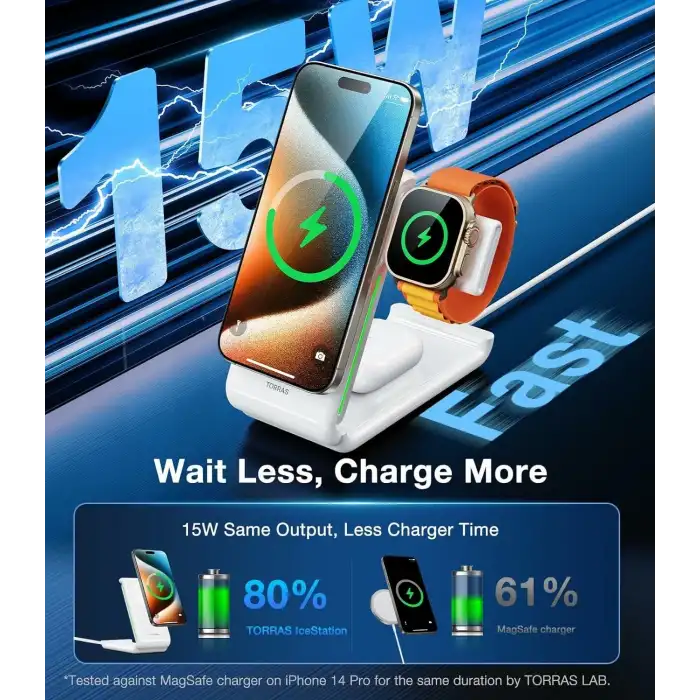 TORRAS MagSafe Şarj Standı - Soğutma 15W Maksimum Hızlı Şarj Cihazı