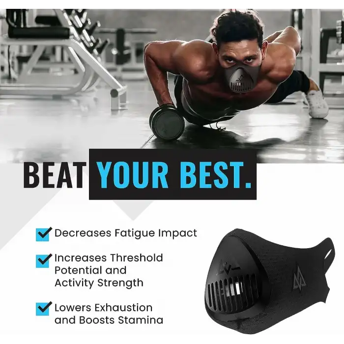 TRAININGMASK Egzersiz Eğitim Maskesi 3.0 Nefes Alabilen Kardiyo Maskesi