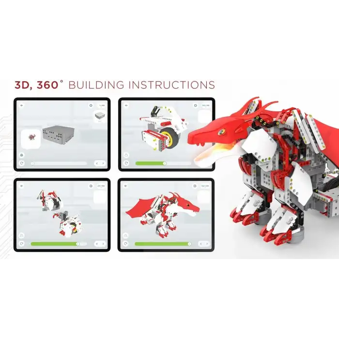 UBTECH JIMU Robot Efsanevi Seri: FireBot Kiti - 606 Parça