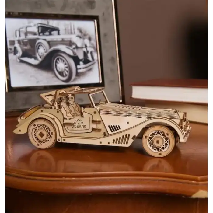 Ugears Mekanik Ahşap 3D Puzzle Araba Modeli