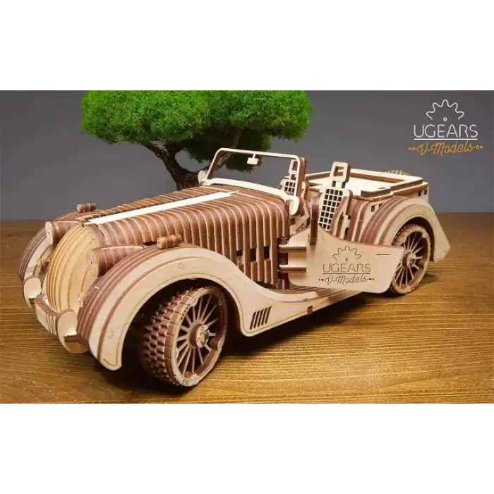 Ugears Mekanik Ahşap 3D Puzzle Araba Modeli