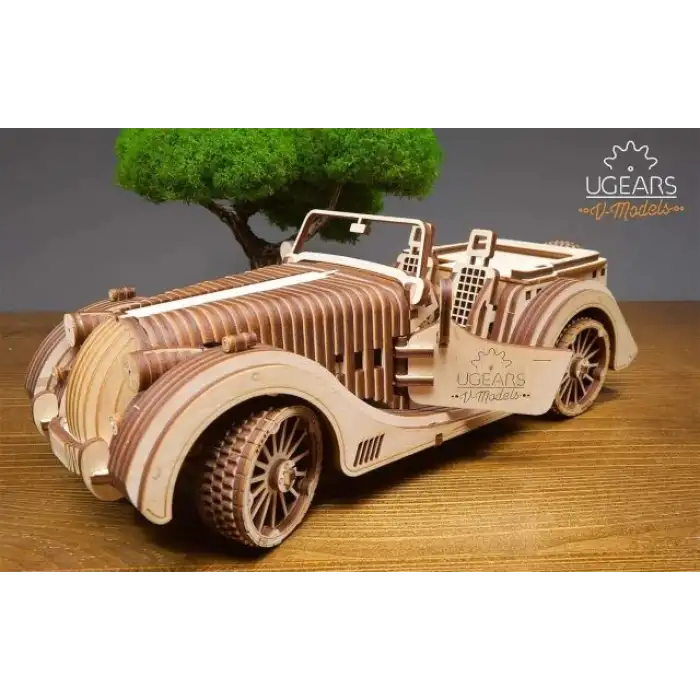 Ugears Mekanik Ahşap 3D Puzzle Araba Modeli