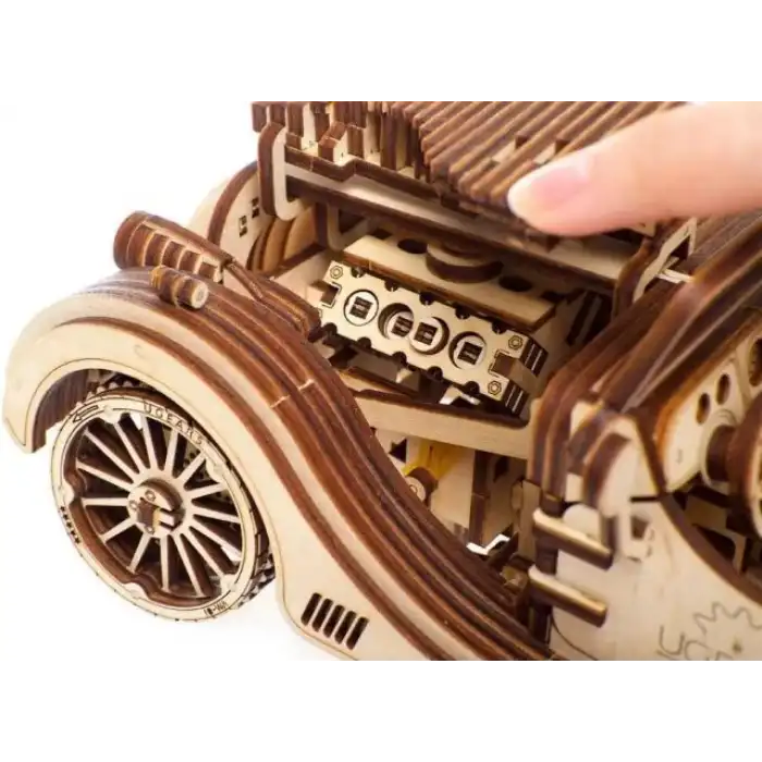 Ugears Mekanik Ahşap 3D Puzzle Araba Modeli