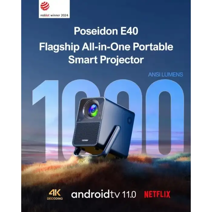 ULTIMEA Projektör 4K 1000 ANSI Lümen Poseidon E40