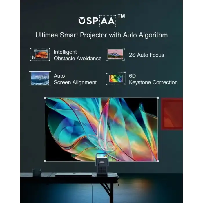 ULTIMEA Projektör 4K 1000 ANSI Lümen Poseidon E40