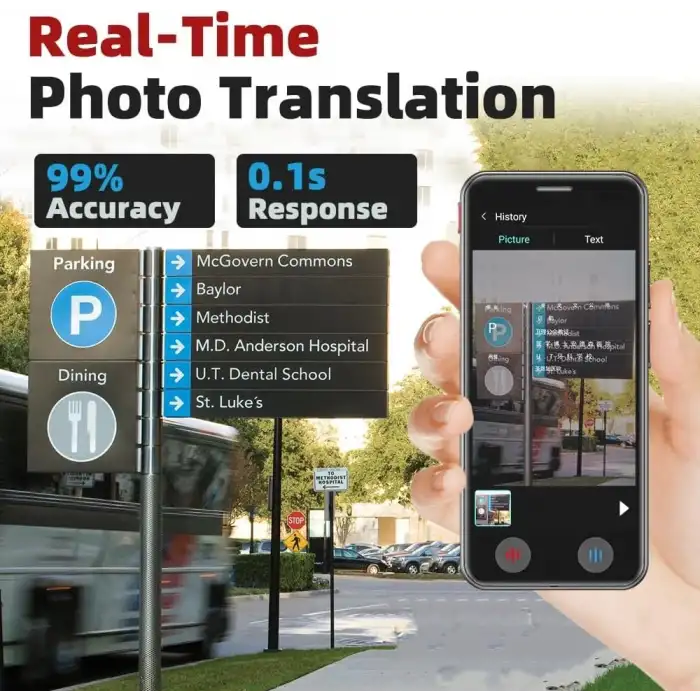 Uluck Taşınabilir Tercüman Cihazı ChatGPT Ai Voice Anında İki Yönlü 139 Dil