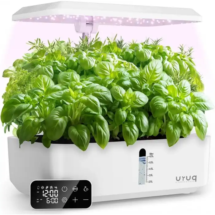 URUQ Topraksız Yetiştirme Sistemi - 12 Pods - Uzaktan Kumandalı - Beyaz