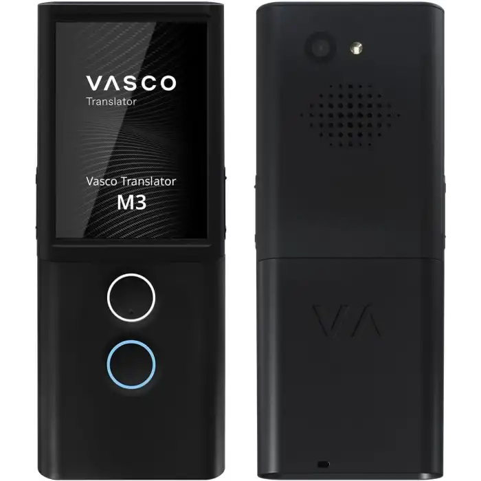 Vasco M3 Dil Tercüman Cihazı - 200 Ülkede WiFi Olmadan Ücretsiz - Siyah
