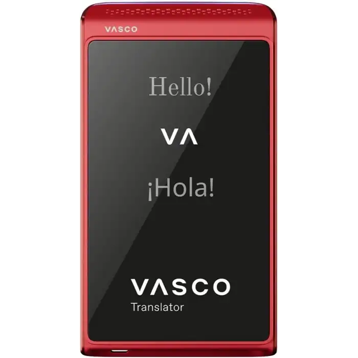 Vasco Translator Q1 - AI Ses Klonlama Dil Çeviri Cihazı - 113 Dil Ücretsiz Süresiz İnternet - Kırmızı