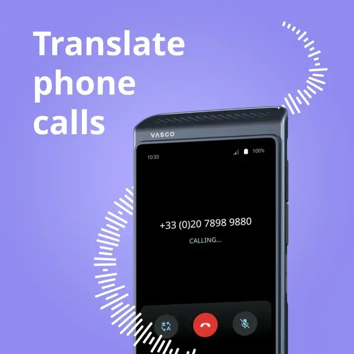 Vasco Translator Q1 - AI Ses Klonlama Dil Çeviri Cihazı - 113 Dil Ücretsiz Süresiz İnternet - Lacivert