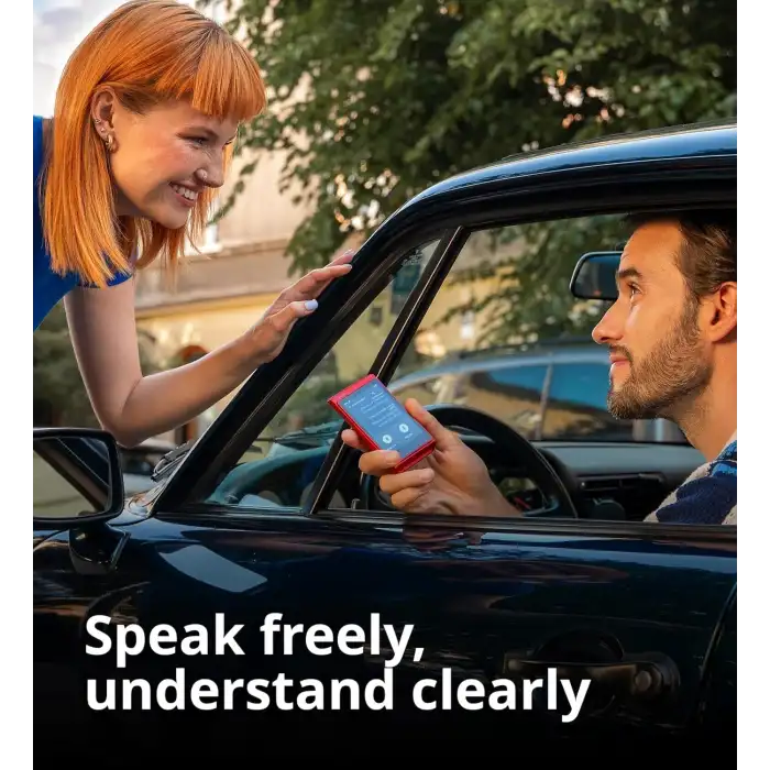 Vasco Translator Q1 - AI Ses Klonlama Dil Çeviri Cihazı - 113 Dil Ücretsiz Süresiz İnternet - Siyah