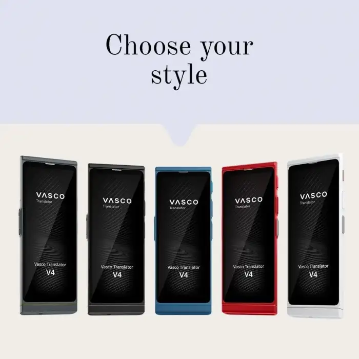 Vasco V4 Dil Tercüman Cihazı - 108 Dil - WiFi Olmadan Ücretsiz - Gri