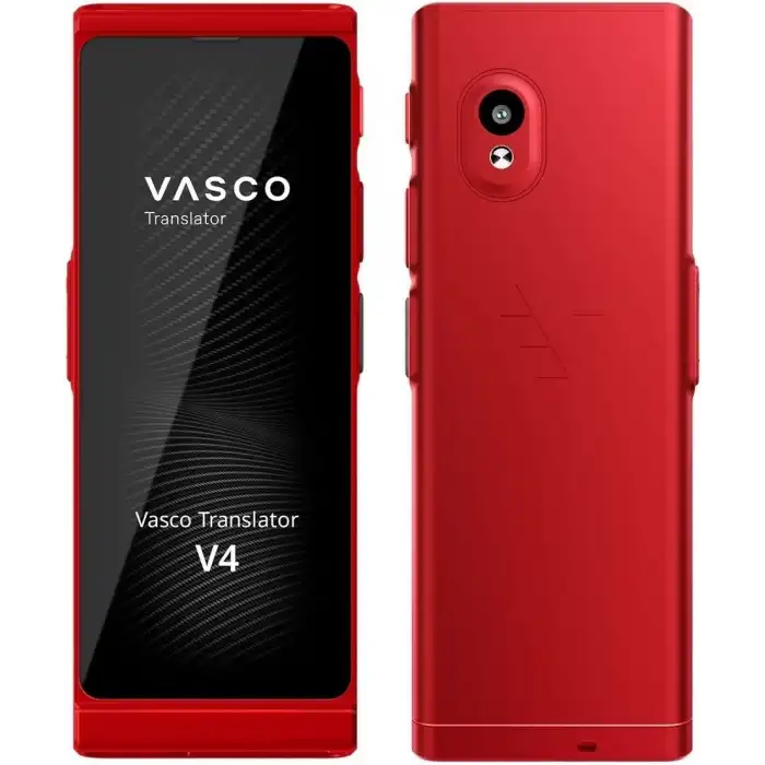 Vasco V4 Dil Tercüman Cihazı - 108 Dil - WiFi Olmadan Ücretsiz - Yakut Kırmızı