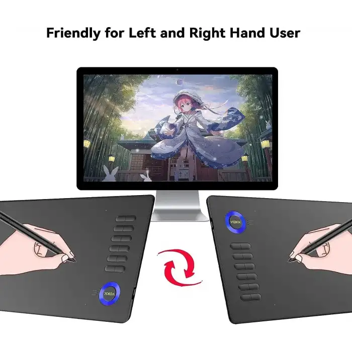 VEIKK A15 10x6 Inc Çizim Tableti, 12 Kısayol Tuşlu - Mavi