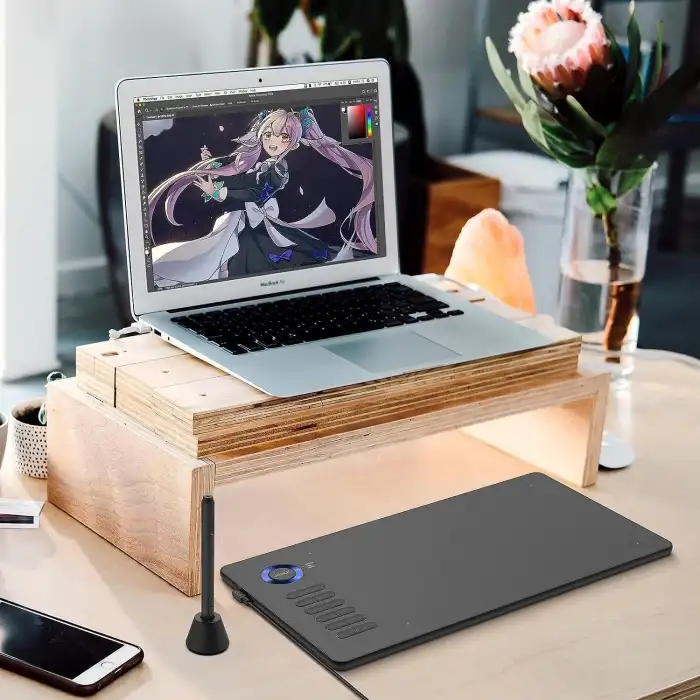 VEIKK A15 10x6 Inc Çizim Tableti, 12 Kısayol Tuşlu - Mavi