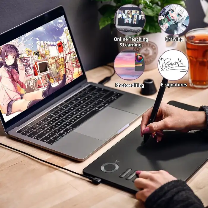 VEIKK A15 Pro Grafik Çizim Kalemli Tablet: Geniş Aktif Alan