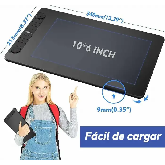 VEIKK VK1060PRO V2 Grafik Çizim Kalemli Tableti, 10x6 Inc