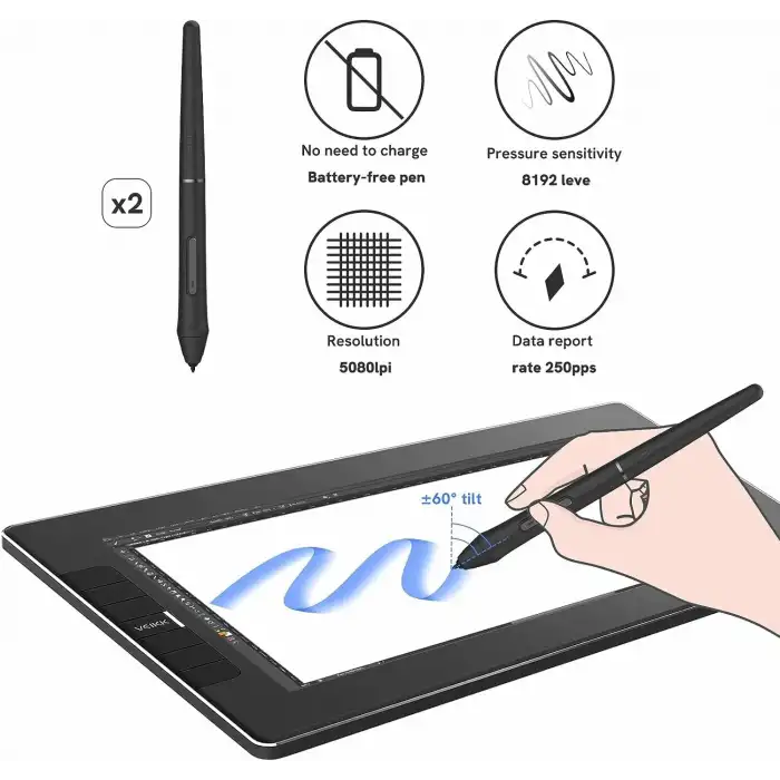 VEIKK VK1200 11.6 Inc Tam Lamine Grafik Çizim Monitörü
