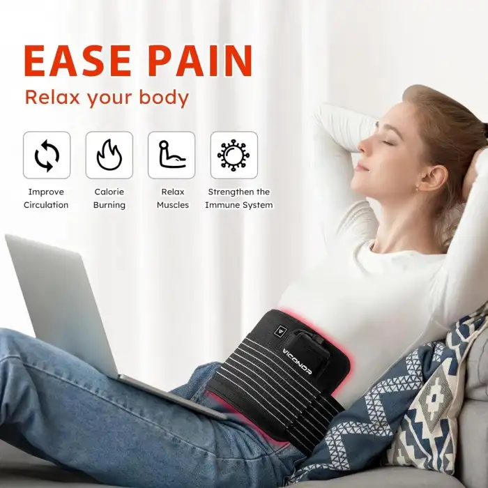 Viconor Vücut Konforu için Kırmızı Işık Terapi Kemeri - Kablosuz App Kontrol