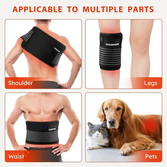 Viconor Vücut Konforu için Kırmızı Işık Terapi Kemeri - Kablosuz App Kontrol