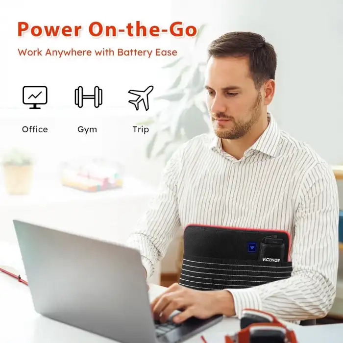 Viconor Vücut Konforu için Kırmızı Işık Terapi Kemeri - Kablosuz App Kontrol