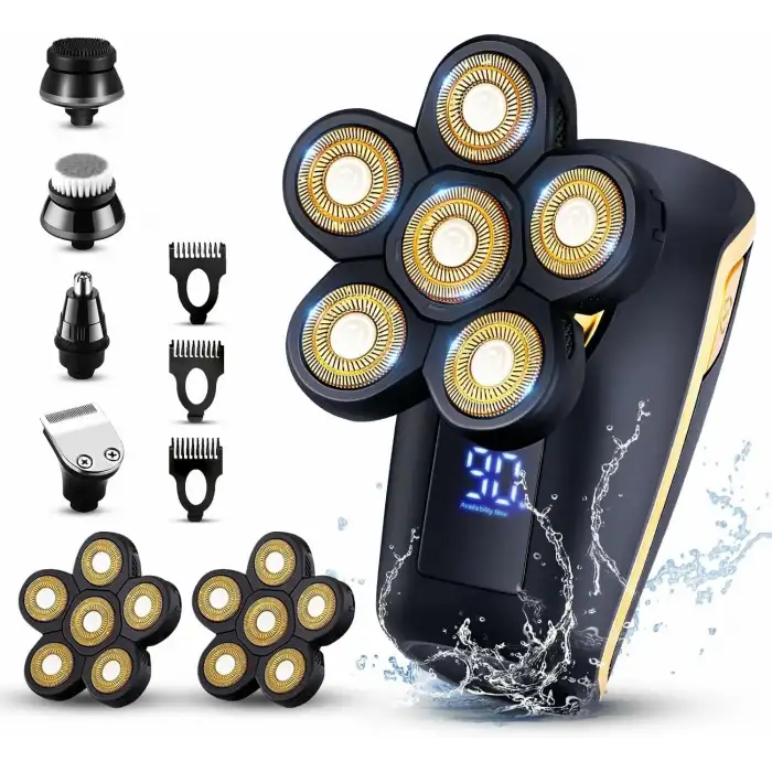 VOTMONI Erkekler için 6D Elektrikli Döner Kafa Tıraş Makineleri