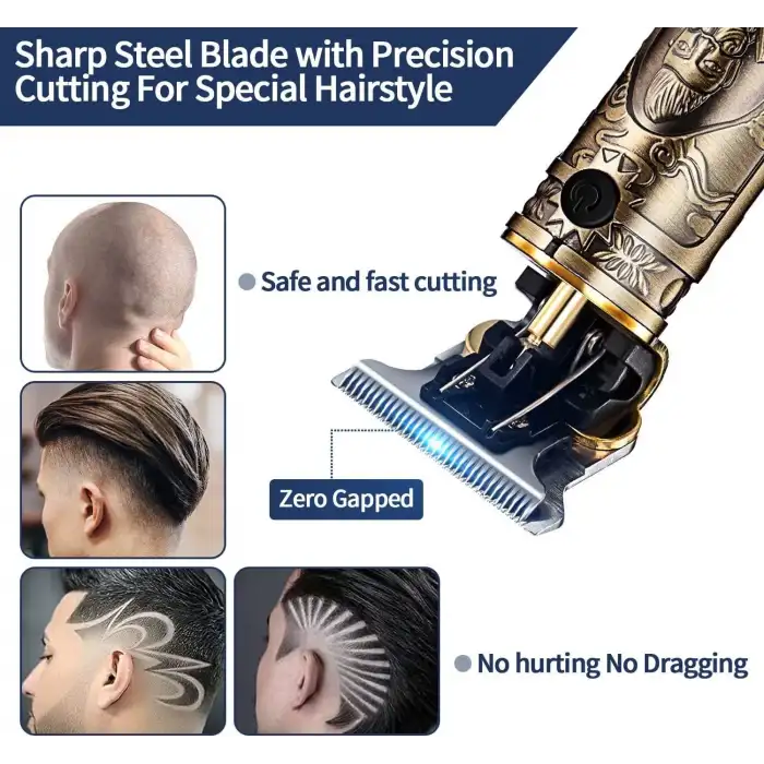 VOTMONI Erkekler için Profesyonel T Bıçaklı Saç Kesme Makineleri - Altın